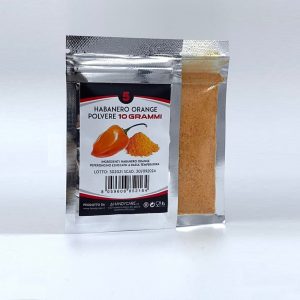 PEPERONCINO PICCANTE IN POLVERE HABANERO ORANGE SUPER HOT 10 grammi