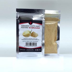 PEPERONCINO PICCANTE IN POLVERE HABANERO WHITE GIANT SUPER HOT 10 grammi