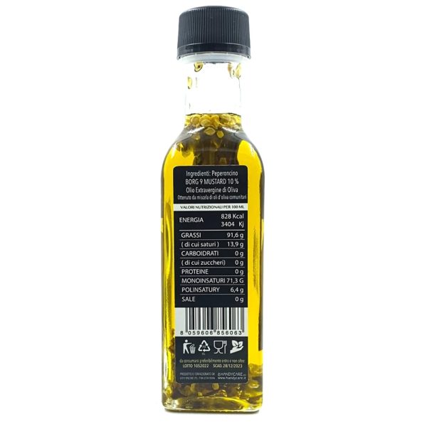 OLIO PICCANTE CONDIMENTO AL PEPERONCINO BORG 9 MUSTARD - immagine 2