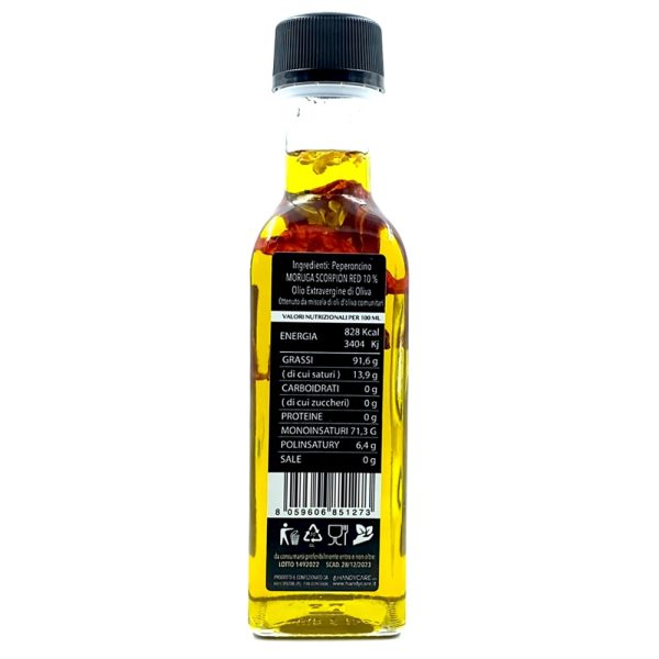 OLIO PICCANTE CONDIMENTO AL PEPERONCINO MORUGA SCORPION RED - immagine 3